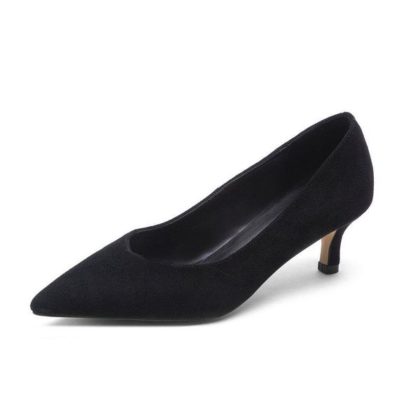 

shallow high heels pumps female pointed toe shoes for women vintage office lady night club woman dress, Black