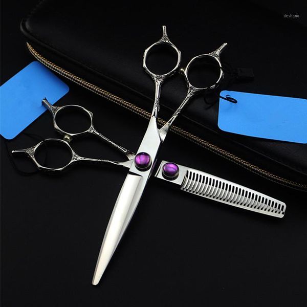 

professional japan 6 inch two-tailed hair scissors set salon cutting barber makas haircut thinning shears hairdressing scissors1