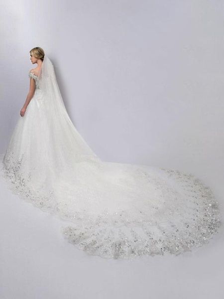 

bridal veils wedding veil one-tier tulle finished edge waterfall, Black