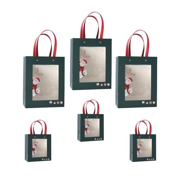 

6pcs christmas handbag gift bags present packaging party supply for wrap