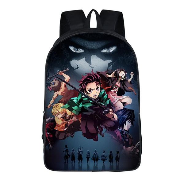 

backpack demon slayer kimetsu no yaiba cosplay cartoon school shoulder bag teentage laptravle rucksack gift