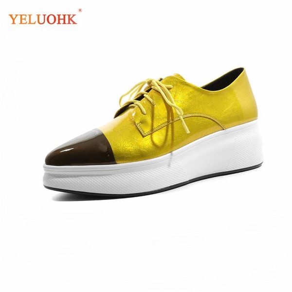 

dress shoes 34-42 women genuine leather mixed colors autumn high heels pointed toe lace up fashion plus size, Black