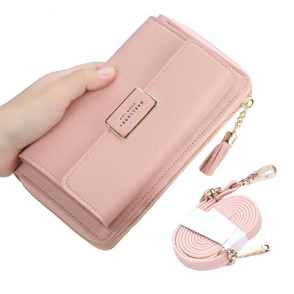 

baellerry womens wallet crossbody shoulder mini handbag with strap 6 colors available, Red;black