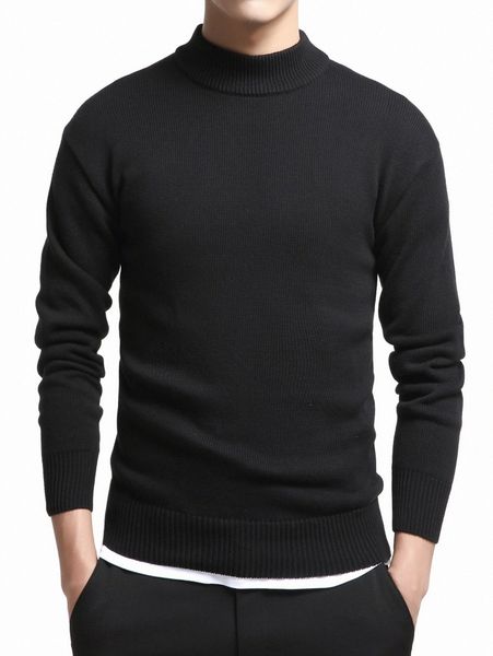 

men mock neck drop shoulder sweater z5fp#, White;black