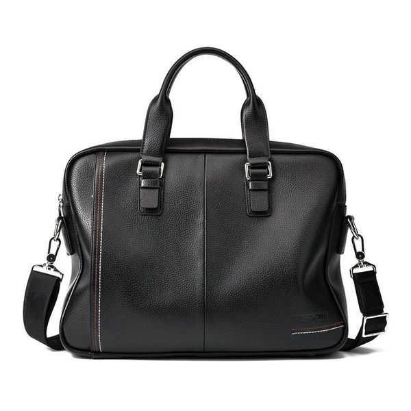

business handbag men's travel bags leather briefcase black male shoulder bag large capacity laptote briefcases