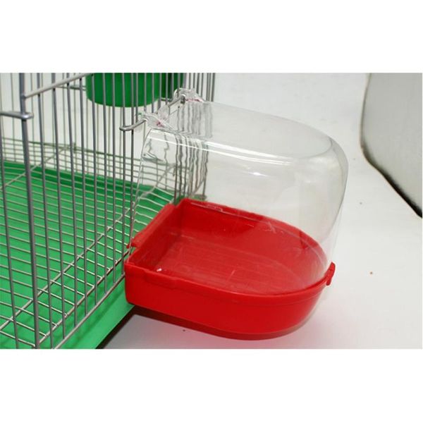 

set bird bath for finch canary budgie in colour options hooks on external cage gift wrap