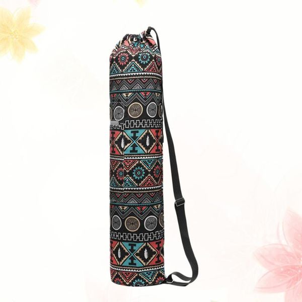 

pc yoga mat carry bag drawstring printed fashion canvas sling sports shoulder strap for mats