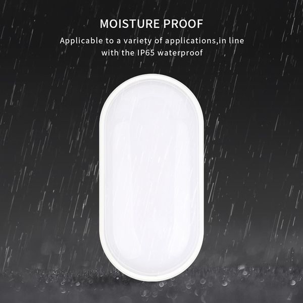 

15w modern led wall lamps moistureproof front porch ceiling light surface mounted oval for outdoor garden bathroom lights white lighting