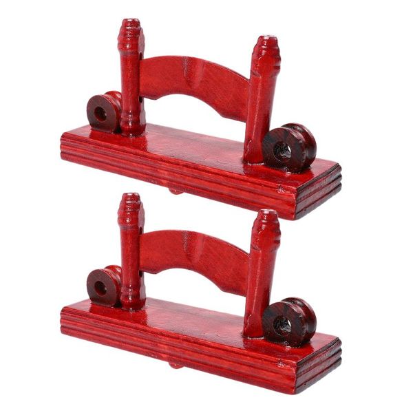 

other home decor 2pcs fan holder antique display stand folding bracket (dark red)