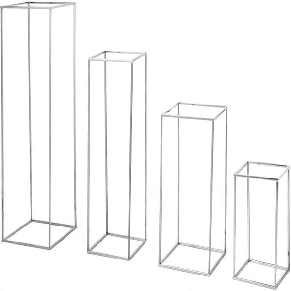 

candle holders holder stand gold/silver flower vase wedding centerpiece lead road candlestick for event decoration qq464