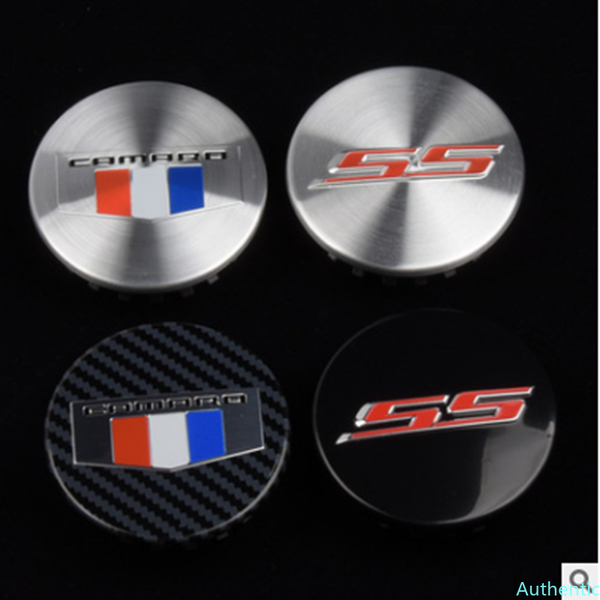 

4 pcs 68mm ss letter auto logo car emblem badge abs carbon fiber custom rim hub wheel center caps covers for chevrolet camaro