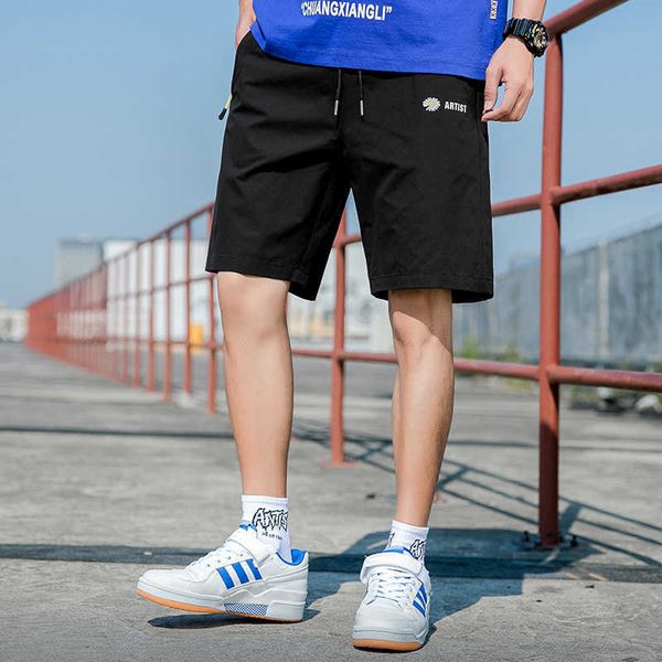

varsanol casual mens beach shorts japanese style summer polyester men' shorts printed flower short pants men big size m-4xl 210601, White;black