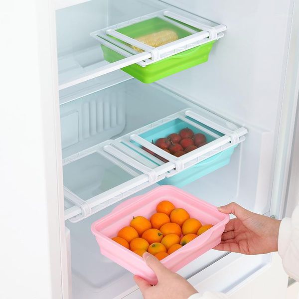 

storage bottles & jars slide refrigerator er rack shelf fridge organizer drawer container containers kitchen boxes