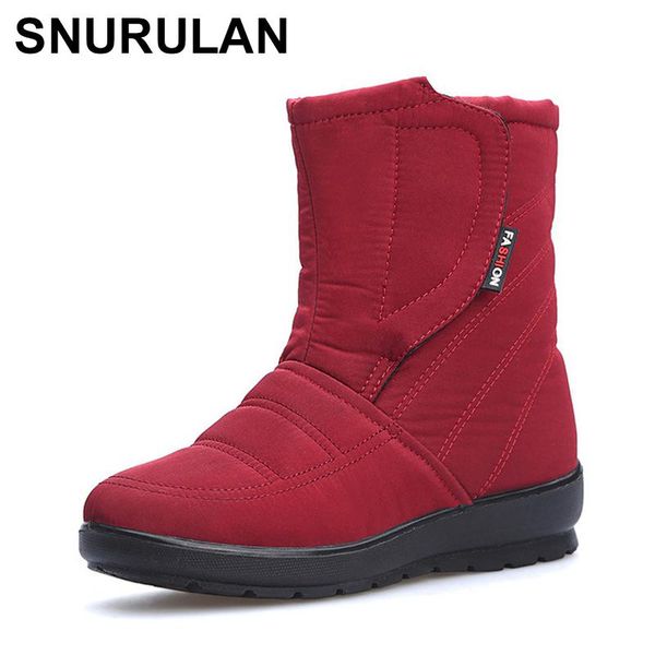 

boots snurulan women winter warm black, red, blue, brown, gray short casual flat waterproof