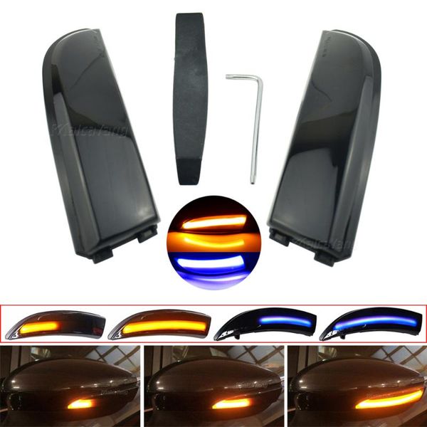 

emergency lights 2x led turn signal dynamic blinker for fiesta 6 vi/uk 7 focus b-max 2012-2021 flowing sequential indicator mirror