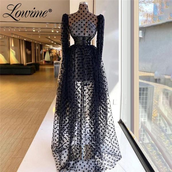 

dubai illusion party dress abendkleider 2021 long sleeves customized prom dresses kaftans muslim evening gowns robes, White;black