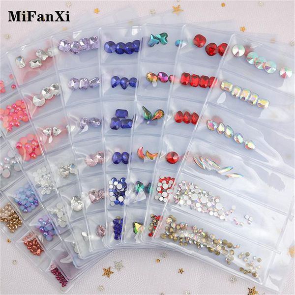 

grid/pack diamond shape multi-color rhinestones nail art decorations mix sizes 3d crystal gems diy manicure accessories, Silver;gold