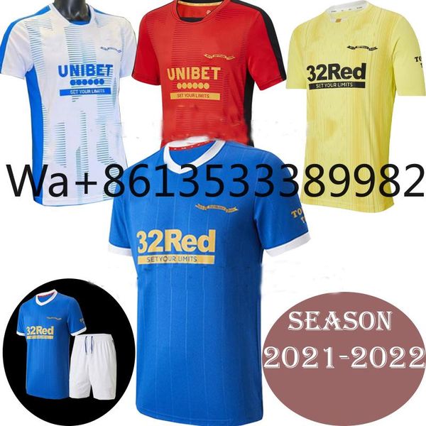 

men's t-shirts 21 22 rangers 150th anniversary soccer glasgow tee match day tee-white barker morelos special 2021 shirt, White;black