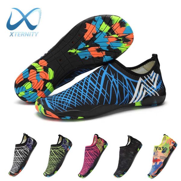 Yeni Yaz Nefes Aqua Ayakkabı Erkekler Plaj Yüzme Sandalet Dalış Çorap Terlik Kadın Yukarı Akış Su Ayakkabı Yoga Sneakers Unisex X0728