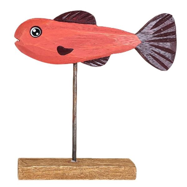 

novelty items cartoon christmas wooden fish adornment creative deskhome decoration