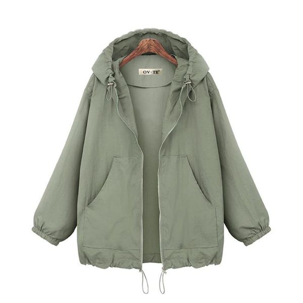 

women's jackets 2021 autumn winter hooded zipper jacket drawstring closed collar coat solid color wild casual, Black;brown