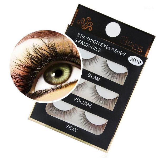 

box luxury 3d false lashes fluffy strip eyelashes long natural party fake eye hand made plastic black terrie1