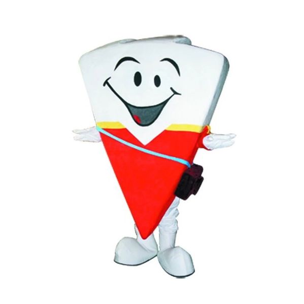 

halloween triangle cake mascot costume cartoon theme character carnival adults size christmas birthday party outdoor outfit, Red;yellow