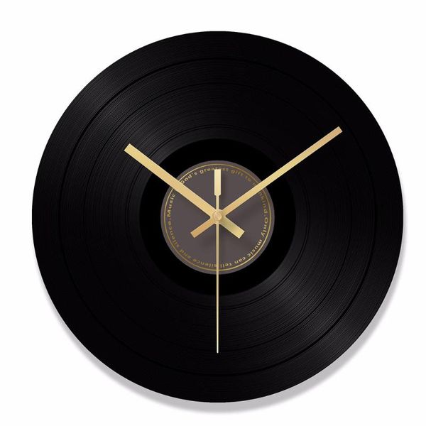 

wall clocks 1 pcs glass record cd clock modern design hanging watches for home decoration musical art watch