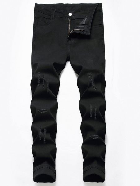 

romwe guys ripped jeans a0tr#, Blue