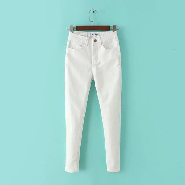 

jeans tjjnz autumn basic high waist elastic women's small leg 7337, Blue