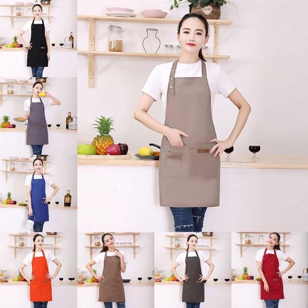 

sell cooking kitchen apron for woman men chef waiter cafe shop bbq barber aprons bibs accessory