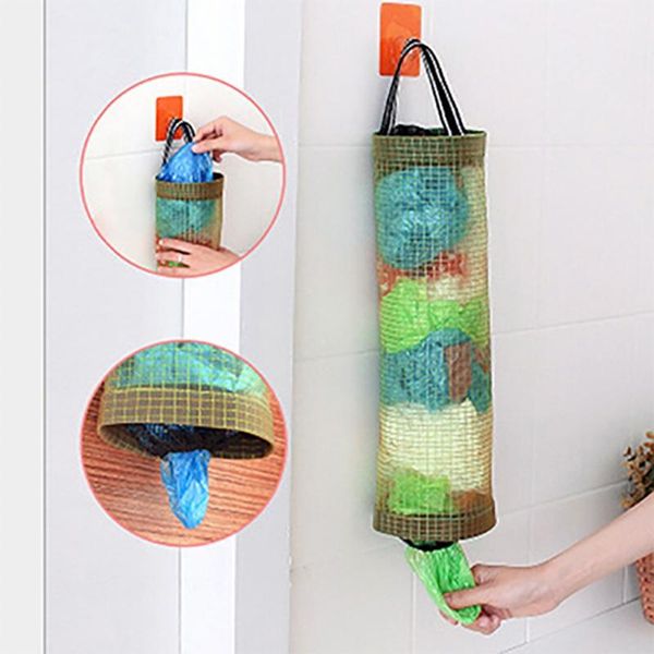 

hanging baskets kitchen garbage trash transparent storage bag,,