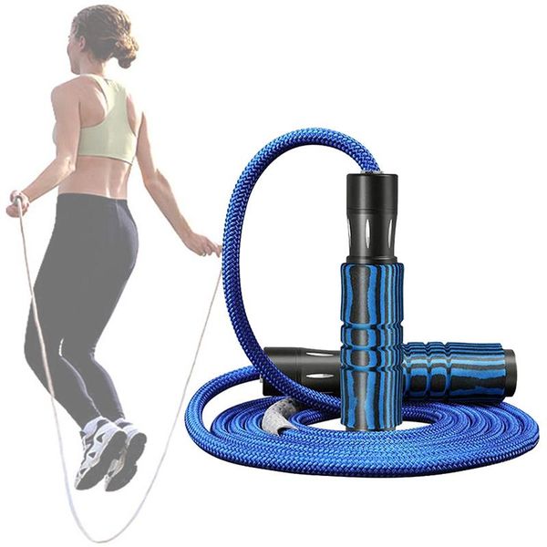 

jump ropes weighted workout bearing cotton rope adjustable for women men cardio endurance training fitness