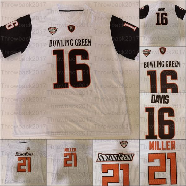 

custom bowling green bgsu college football jerseys 13 grant loy 12 bryson denley quintin morris karl brooks scott, Black