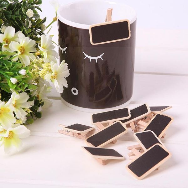 

party decoration 50 mini wooden blackboard clamps note rectangle chalkboard clip tag message board for wedding paper po diy memos l m4r5