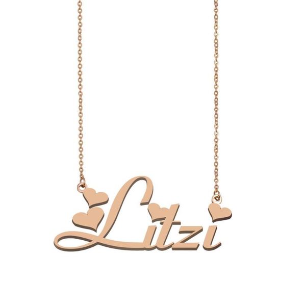 

pendant necklaces litzi name necklace , custom for women girls friends birthday wedding christmas mother days gift, Silver