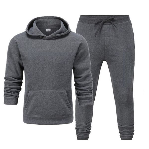 

mens tracksuits letter printing fashion jogging set pullover hooded hoodie casual pants suit men's sportswear, Gray