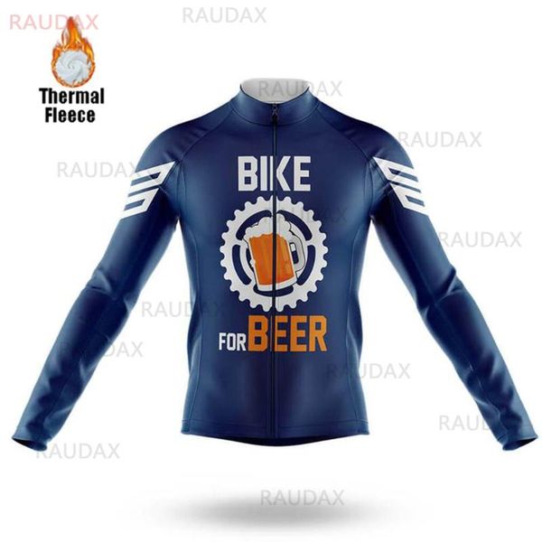

racing sets winter cycling clothing 2021 men's long sleeve thermal fleece jersey pro team outdoor mtb road bike sweatshirt, Black;blue