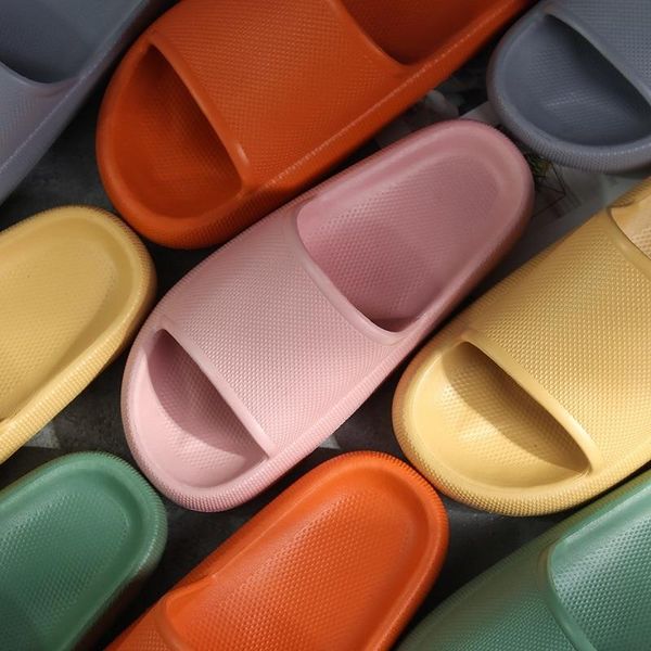 

soft slippers couple home sandals household pool slipper beach casual shoes bathroom shower non-slip, Black