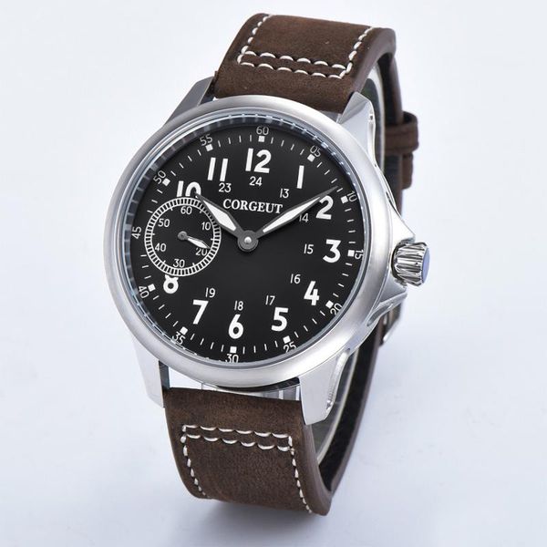

wristwatches luxury brand mechanical watch men's seagull 316l manual winding luminous, Slivery;brown