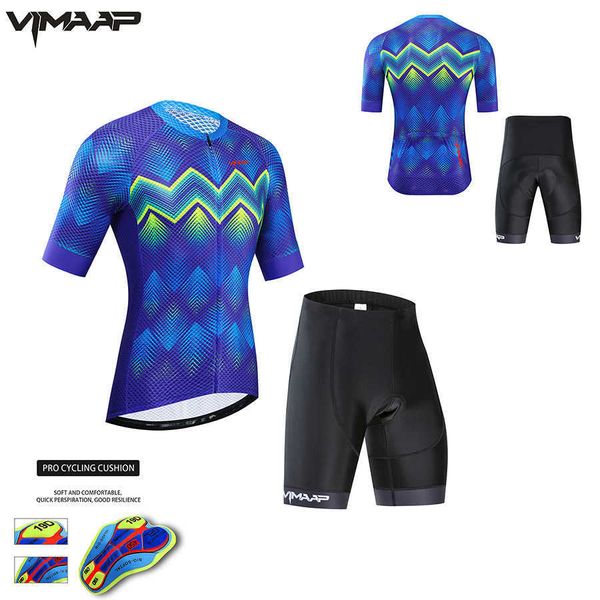 

vimaap new cycling suit summer short sleeve breathable quick drying silicone cushion men's mountain bike, Black;white