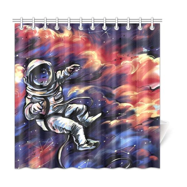 

xiucoo universe spaceman home bath decor polyester fabric shower curtain bathroom sets 72 x 72 inches