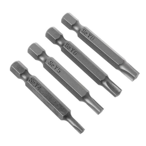 

hand tools 4pcs/set magnetic y shaped screwdriver bits for bicycle repair triangle head hex shank y4 y6 y8
