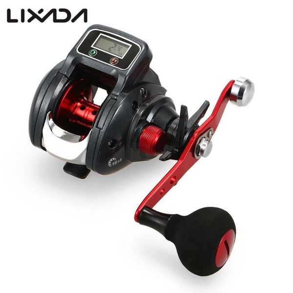 

baitcasting reels lixada fishing reel low profile linecounter 17 ball bearing gt 6.3:1 bait casting with digital cr2032h battery for pesca