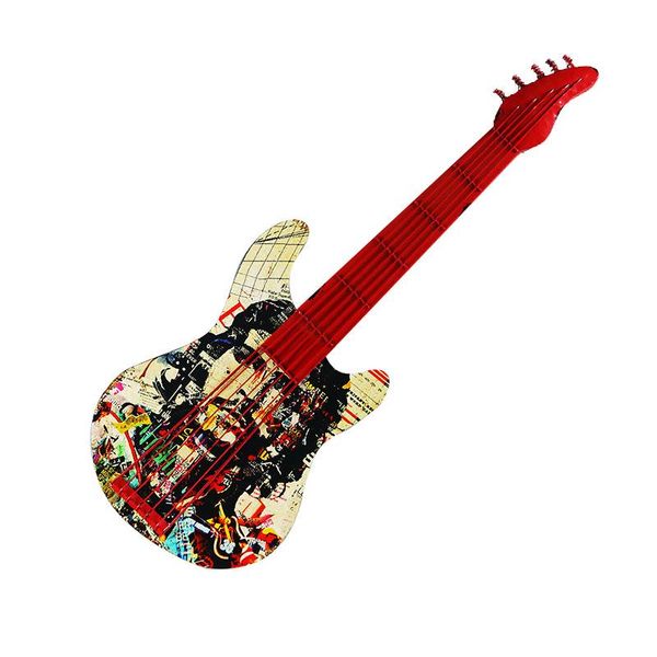 

decorative objects & figurines wrought iron guitar creative me adornment wall act the role ofing home decoration bar