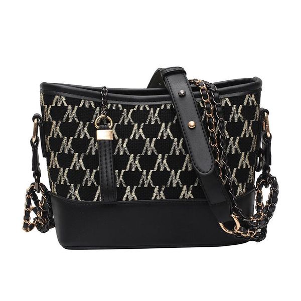 

evening bags summer bag female 2021 trendy niche design advanced texture embroidery letter decoration one-shoulder messenger