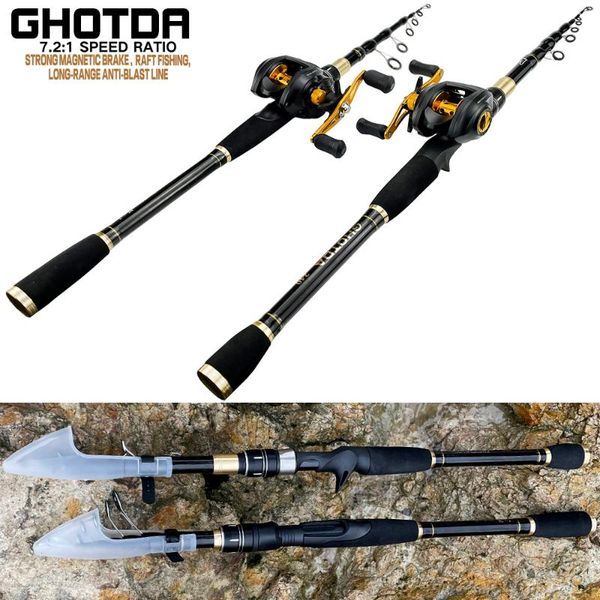 

1.6-2.4m fishing rod reel combos lure and 17+1bb casting combo