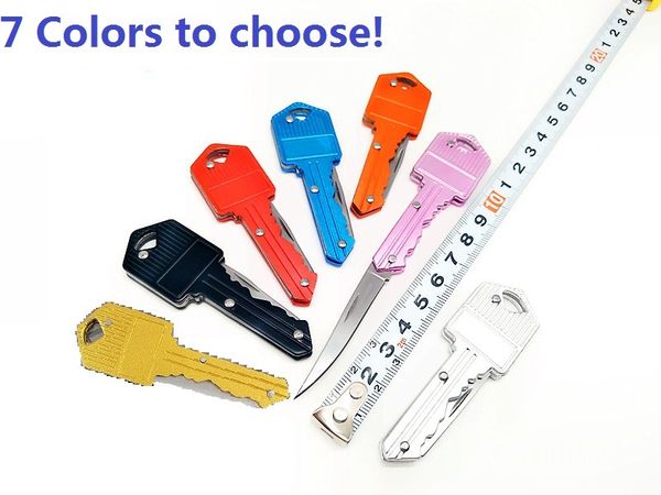 

mini heart shape multifunctional key chain knife mini folding knife fruit knife outdoor saber swiss self-defense knives edc tool gear