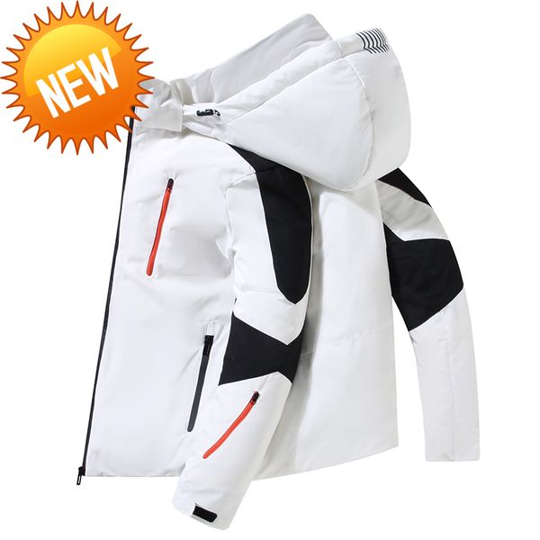 

men down jackets couple coat winter casual thick warm jacket autumn new outwear windproof hat hoodedwdq2088, Black