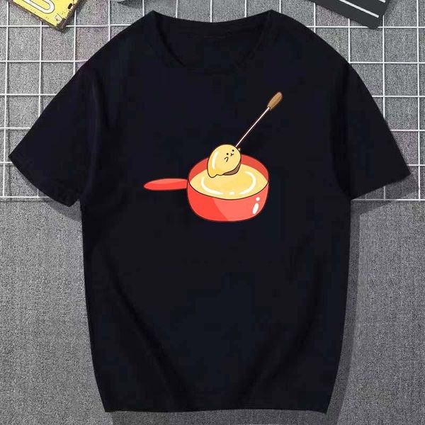 

men's t-shirts creative design printing cartoon summer t-shirt men and women the same round neck trend street half-sleeved pure cotton, White;black